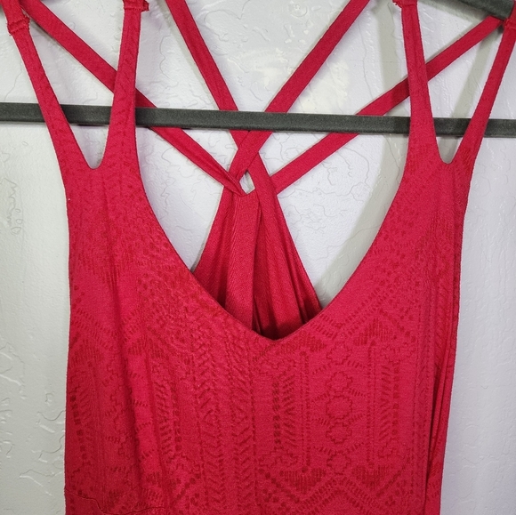 Athleta Red Aztec Racerback Maxi Dress Size Small - Picture 3 of 10